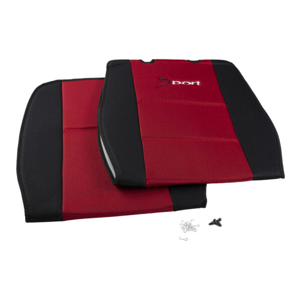 KAVER FRONT SEAT CUSHION AERO RED / BLACK (2 PIECES) - Image 3