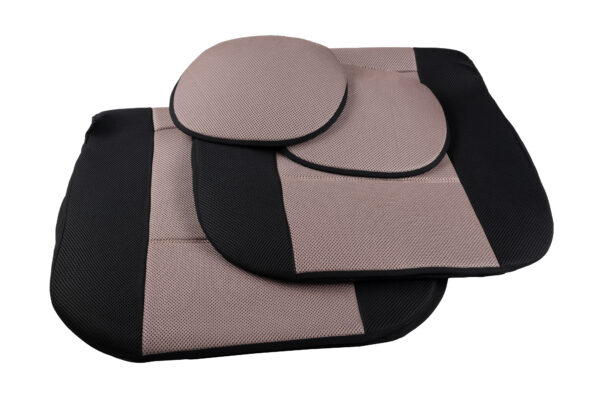 KAVER FRONT CAR SEAT COVER AERO BEIGE/BLACK (4 PIECES) - Image 3