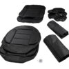 KAVER LUXURY CAR SEAT COVERS FULL SET BLACK - Image 4