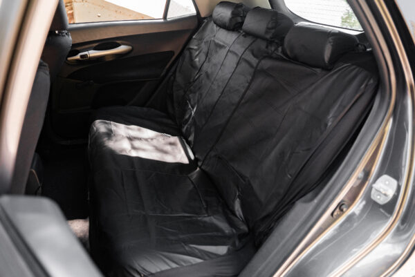 KAVER LUXURY CAR SEAT COVERS FULL SET BLACK - Image 3