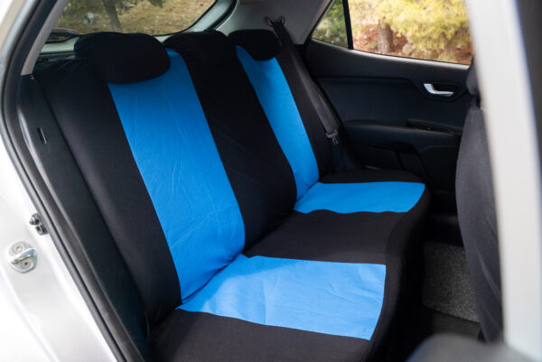 KAVER CAR SEAT COVERS WITH FOAM BLUE/BLACK (11 PIECES ) - Image 2