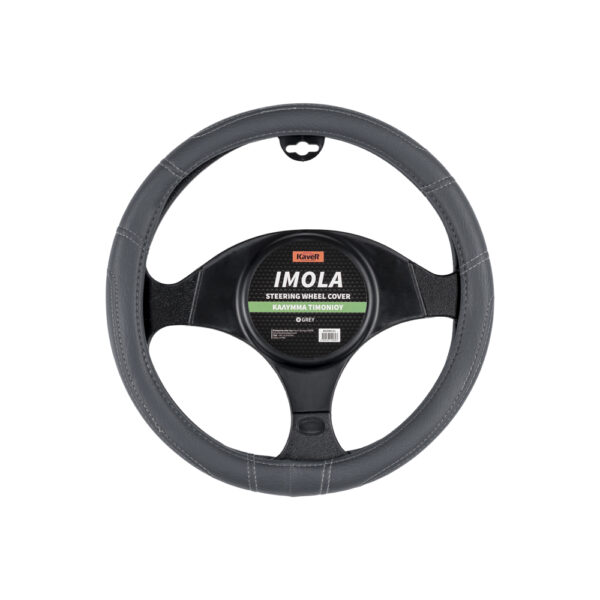 KAVER STEERING WHEEL COVER - "IMOLA" GREY