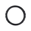 KAVER STEERING WHEEL COVER REAL LEATHER ALPENA BLACK - Image 3