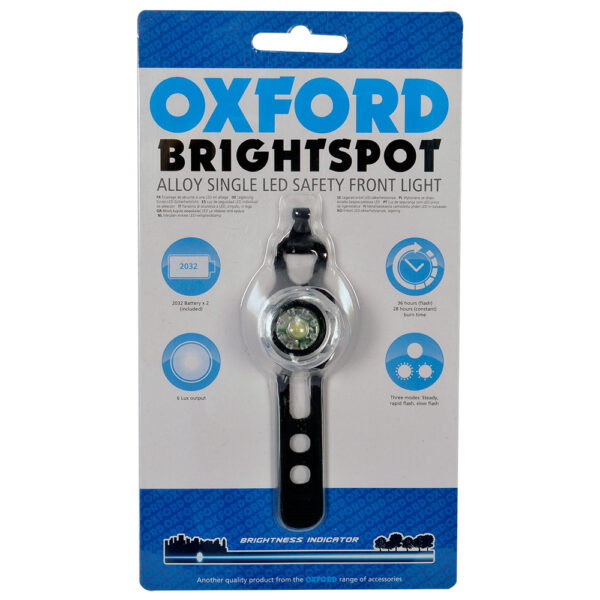 OXFORD BRIGHTSPOT LED LIGHT SILVER FRONT - Image 2