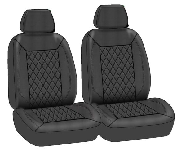 KAVER DIAMOND SEAT COVER DARK GREY (front set)