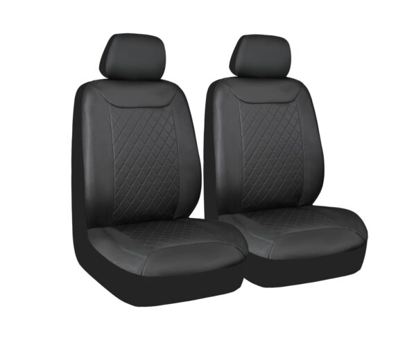 KAVER DIAMOND SEAT COVER BLACK (front set)