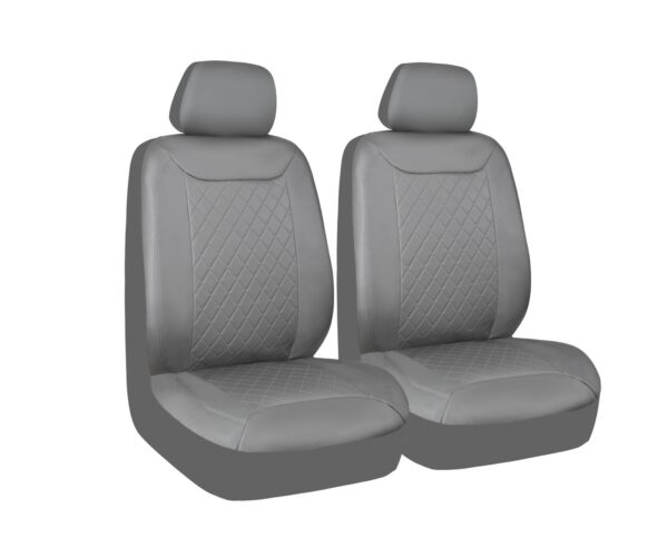 KAVER DIAMOND SEAT COVER DARK GREY (front set) - Image 3